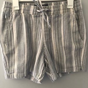 Abercrombie & Fitch‎ Women Shorts Striped Blue/White 100% Cotton Small